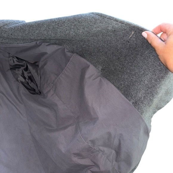 J. Crew Wool Cashmere Blend Gray Pea Coat Women’s L Classic Preppy Coastal Luxe - Picture 6 of 16